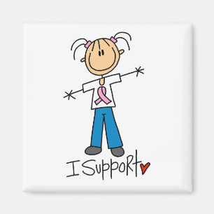 Brustkrebs-Stützt-shirts und -geschenke Magnet