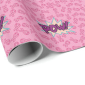 Brustkrebs-Superheld Geschenkpapier (Rolleneckpunkt)