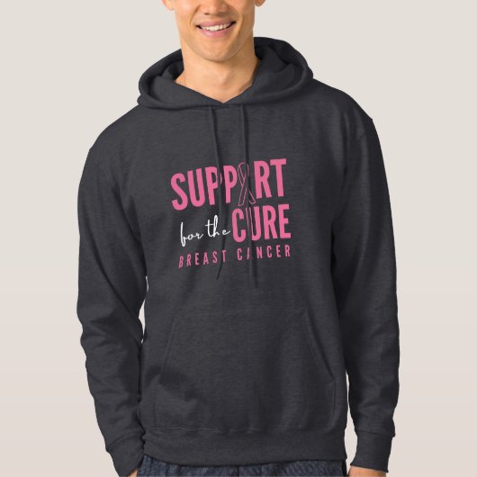 Brustkrebs.support.cure. Pullover Hoodie (Vorderseite)