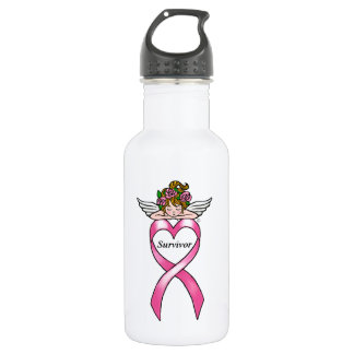 Brustkrebs "Survivor" Angel Edelstahlflasche