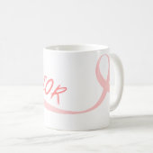 Brustkrebs-Tasse des Kriegers Kaffeetasse (VorderseiteRechts)