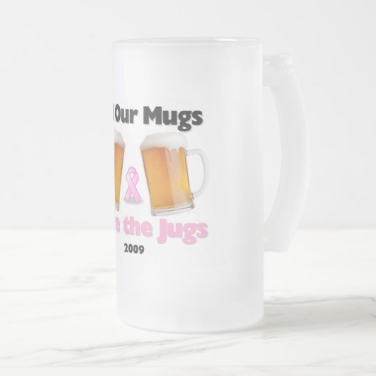 Brustkrebs-Tassen Mattglas Bierglas (VorderseiteRechts)