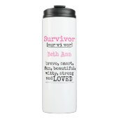 Brustkrebs Thermosbecher (Vorderseite)