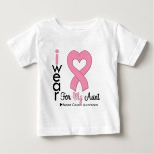 Brustkrebs trage ich rosa Band für meine Tante Baby T-shirt