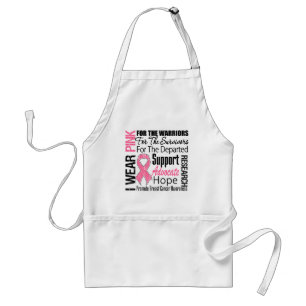 Brustkrebs trage ich rosa Band TRIBUT Schürze