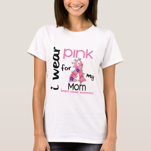 Brustkrebs TRAGE ICH ROSA FÜR MEINE MAMA 43 T-Shirt (Vorderseite)