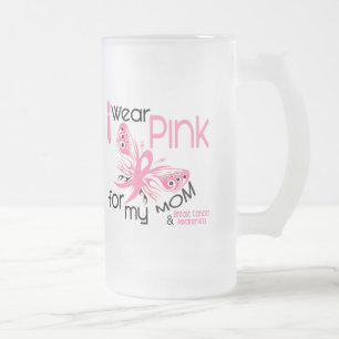 Brustkrebs TRAGE ICH ROSA FÜR MEINE MAMA 45 Mattglas Bierglas
