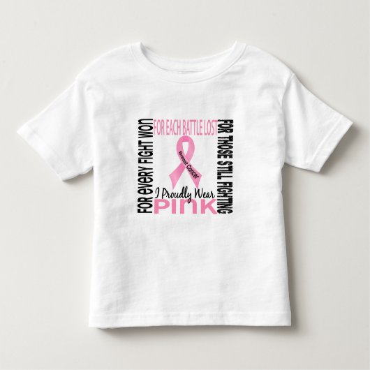 Brustkrebs trage ich stolz Rosa 2 Kleinkind T-shirt (Vorderseite)