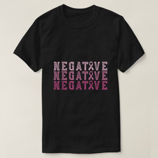Brustkrebs Triple Negative Pink Ribbon Krieger T-Shirt (Design vorne)