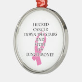 Brustkrebs-Tyrann Silbernes Ornament (Links)