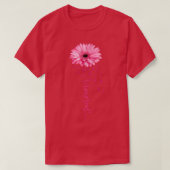 Brustkrebs Überleben Blume Ribbon Brustkrebs T-Shirt (Design vorne)