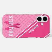 Brustkrebs-Überleben Custom Pink Ribbon Case-Mate iPhone Hülle (Rückseite (Horizontal))
