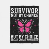 Brustkrebs - Überleben des Brustkrebses Fleecedecke (Vorderseite)