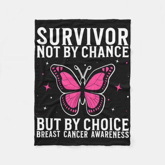 Brustkrebs - Überleben des Brustkrebses Fleecedecke (Vorderseite)