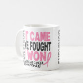 Brustkrebs Überleben Es kam, dass wir kämpften ich Kaffeetasse (Vorderseite Links)