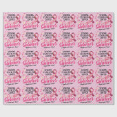 Brustkrebs-Überleben Starke Furchtlos geliebt Geschenkpapier (Flach)