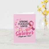 Brustkrebs-Überleben Starke Furchtlos geliebt Karte (Gelbe Blume)