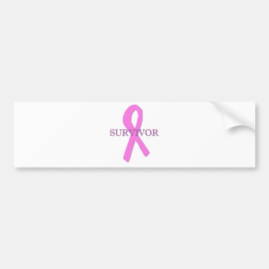 Brustkrebs-Überlebend-Autoaufkleber Autoaufkleber (Vorne)