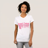 Brustkrebs-Überlebend-Blumen-Band T-Shirt (Vorne ganz)