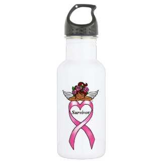 Brustkrebs-"Überlebend-" ethnischer Engel Trinkflasche