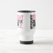 Brustkrebs-Überlebend-Kampf glauben Gewinn-Motto Reisebecher (Mittel)