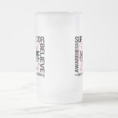 BRUSTKREBS Überlebend-Motto Mattglas Bierglas (Mittel)