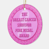 Brustkrebs-Überlebend-Preis Keramik Ornament (Links)