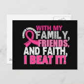 Brustkrebs Überlebende Familie Freunde Glauben Postkarte (Vorne/Hinten)