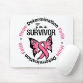 Brustkrebs Überlebende Hoffnung Entschlossenheit G Mousepad (Mit Mouse)