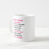 Brustkrebs-Überlebende Kaffeetasse (Vorderseite Links)