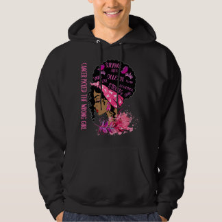 Brustkrebs-Überlebende Picked Falc Girl Queen Bla Hoodie