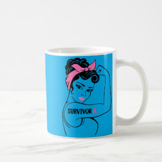 Brustkrebs-Überlebende Rosie Riveter nk Bewusstsei Kaffeetasse