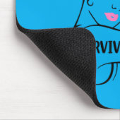 Brustkrebs-Überlebende Rosie Riveter nk Bewusstsei Mousepad (Ecke)