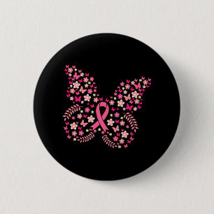 Brustkrebs-Überlebende von Butterfly Frauen Button