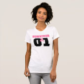 Brustkrebs-Überlebender 1-jährig T-Shirt (Vorne ganz)