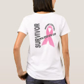 BRUSTKREBS Überlebender 1 T-Shirt (Rückseite)