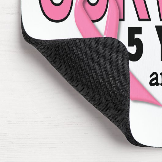 BRUSTKREBS-ÜBERLEBENDER 5 Jahre u. Zählung Mousepad (Ecke)