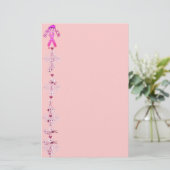 Brustkrebs-Überlebender Briefpapier (Stehend Vorderseite)