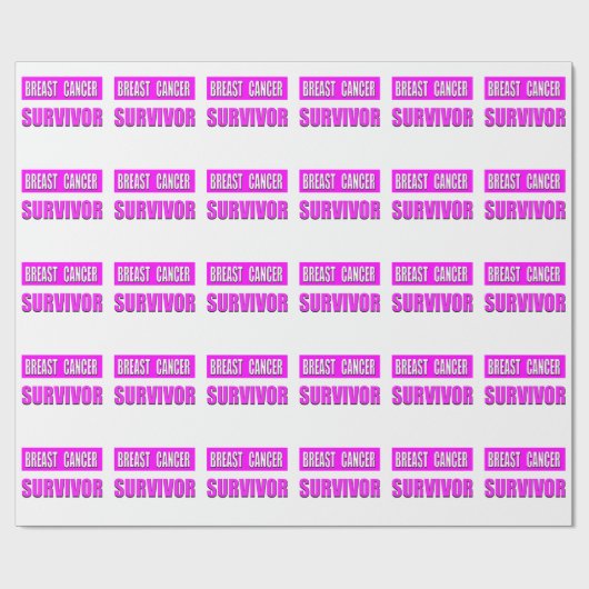 Brustkrebs-Überlebender Geschenkpapier (Flach)