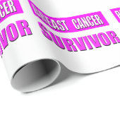 Brustkrebs-Überlebender Geschenkpapier (Rolleneckpunkt)