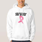 Brustkrebs ÜBERLEBENDER Hoodie (Vorderseite)