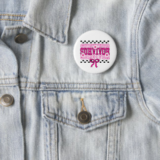 Brustkrebs-Überlebender Rosa Button