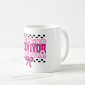 Brustkrebs-Überlebender Rosa Kaffeetasse (VorderseiteRechts)