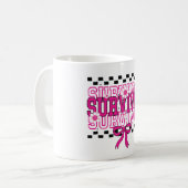 Brustkrebs-Überlebender Rosa Kaffeetasse (Vorderseite Links)