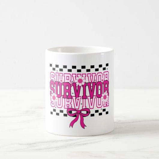 Brustkrebs-Überlebender Rosa Kaffeetasse (Mittel)