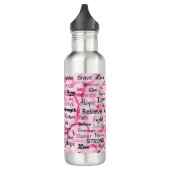 Brustkrebs - Überlebenschance Edelstahlflasche (Links)