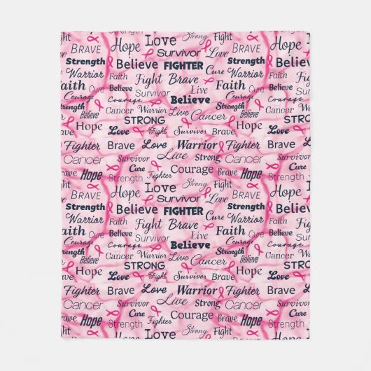 Brustkrebs - Überlebenschance Fleecedecke (Vorderseite)