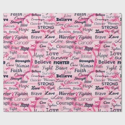 Brustkrebs - Überlebenschance Geschenkpapier (Flach)