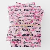 Brustkrebs - Überlebenschance Geschenkpapier Set (Beispiel)