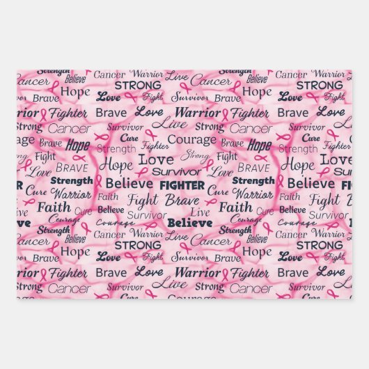 Brustkrebs - Überlebenschance Geschenkpapier Set (Vorderseite)